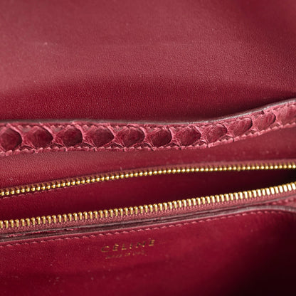 Celine Python Medium Classic Box Burgundy - photo 4