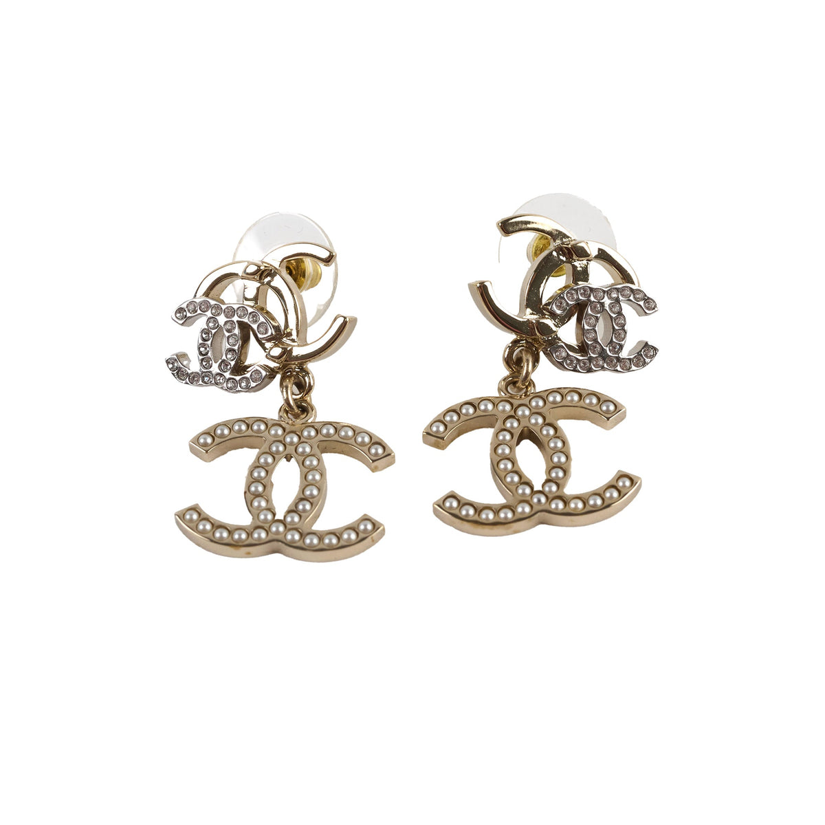 Chanel Triple CC Pearly Earrings - photo 1