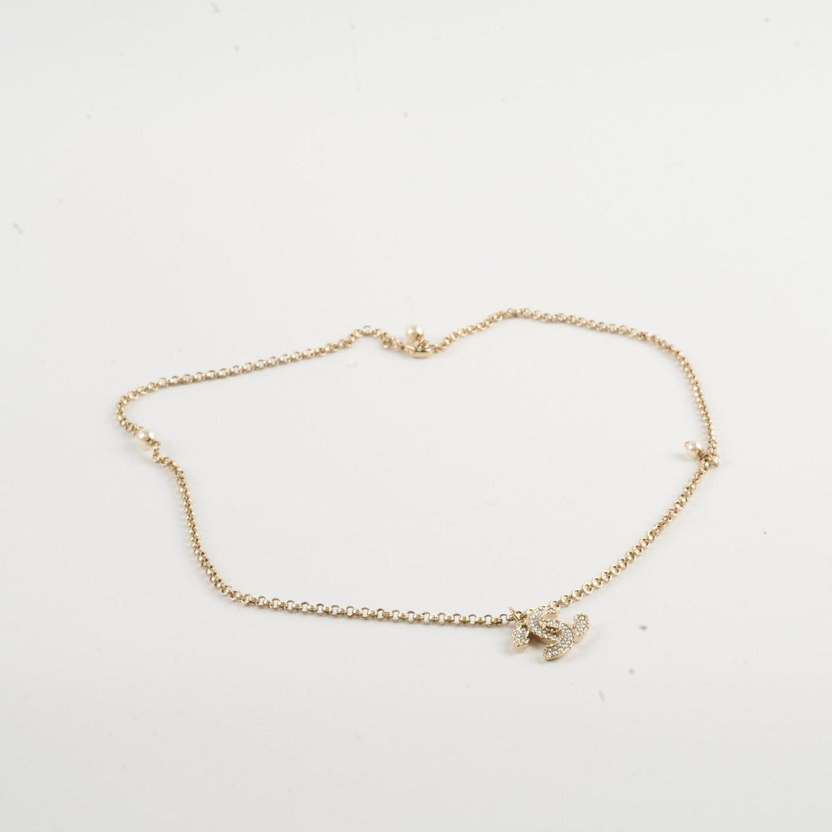 Chanel CC Logo Necklace Pearl - photo 2