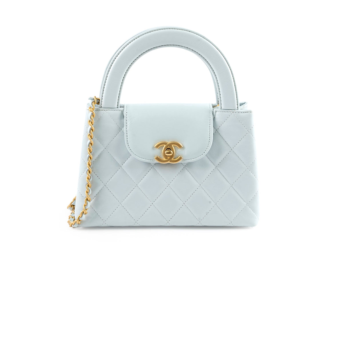 Chanel Mini Kelly Blue Calfskin Microchipped - photo 1
