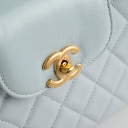 Chanel Mini Kelly Blue Calfskin Microchipped - photo 12