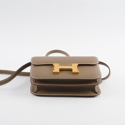 Hermes Mini Constance 18 Etoupe Chevre K Stamp 2025 - photo 4