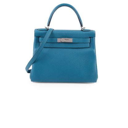 Hermes Kelly 28 blue T Stamp - photo 1