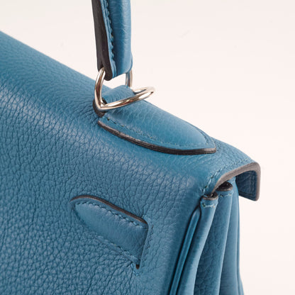 Hermes Kelly 28 blue T Stamp - photo 6