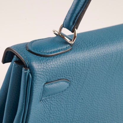 Hermes Kelly 28 blue T Stamp - photo 5