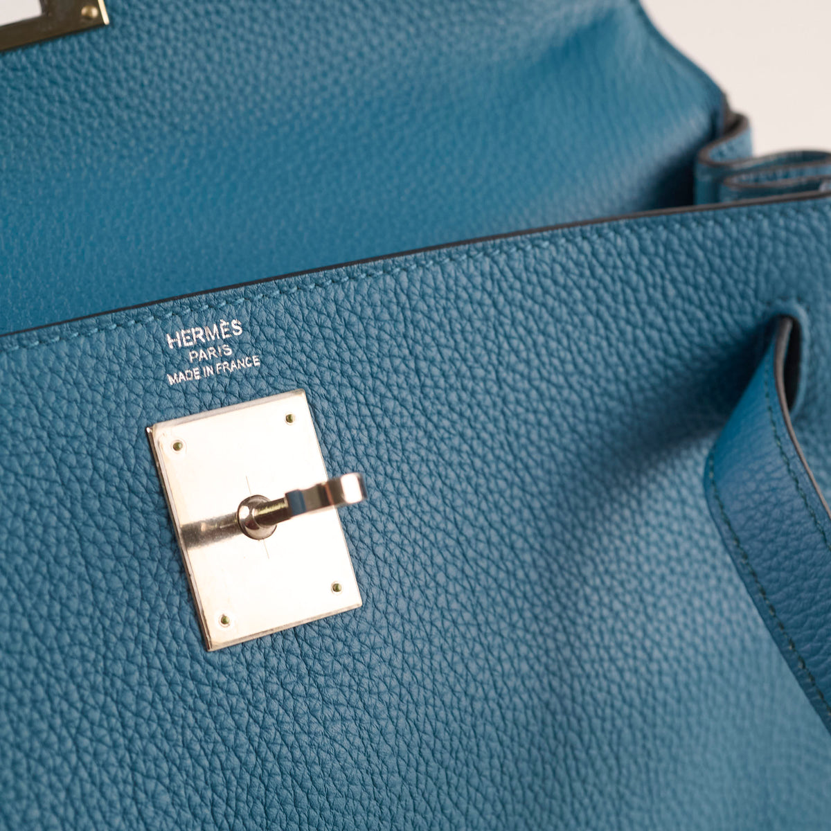 Hermes Kelly 28 blue T Stamp - photo 11