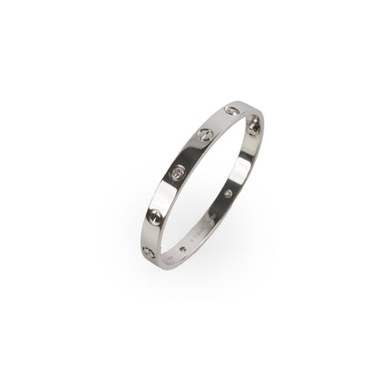 Cartier White Gold 4 Diamond Size 16 Bracelet - photo 1