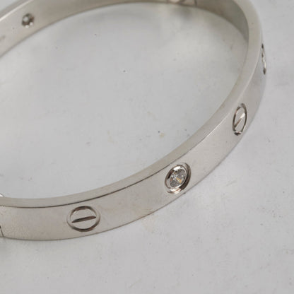 Cartier White Gold 4 Diamond Size 16 Bracelet - photo 6