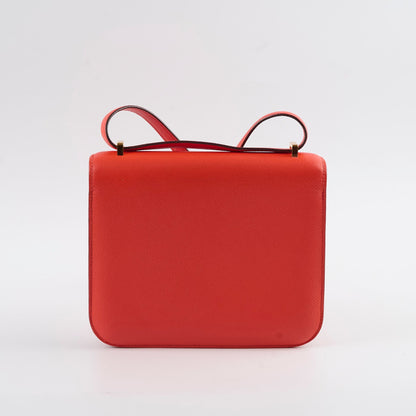 Hermes Constance 18 Epsom Orange Stamp T - photo 2