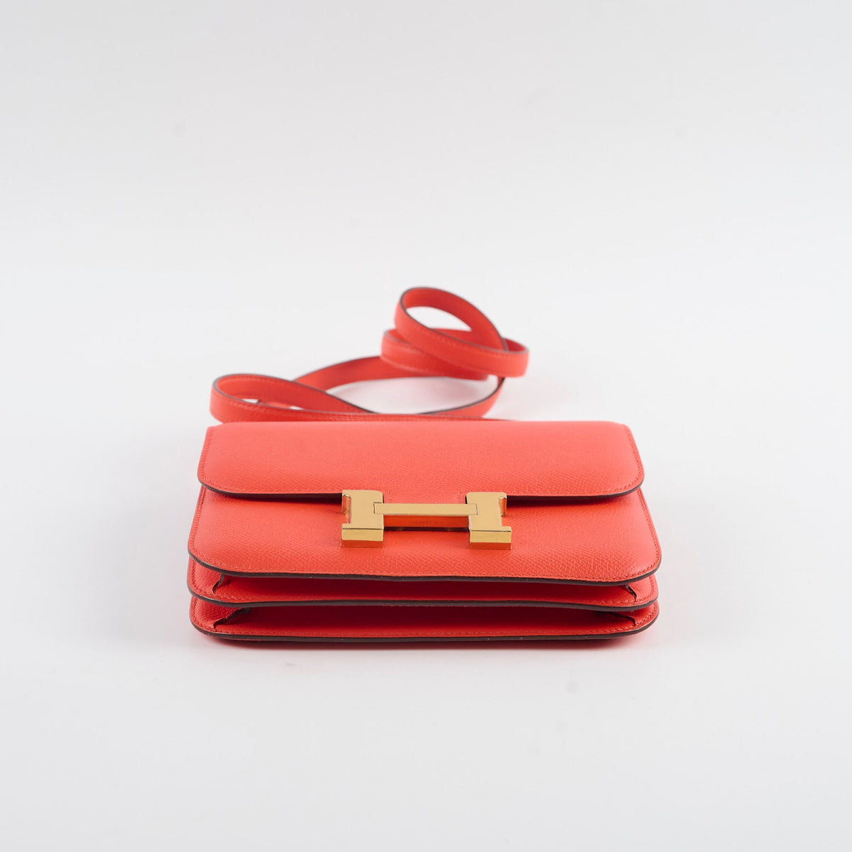 Hermes Constance 18 Epsom Orange Stamp T - photo 4