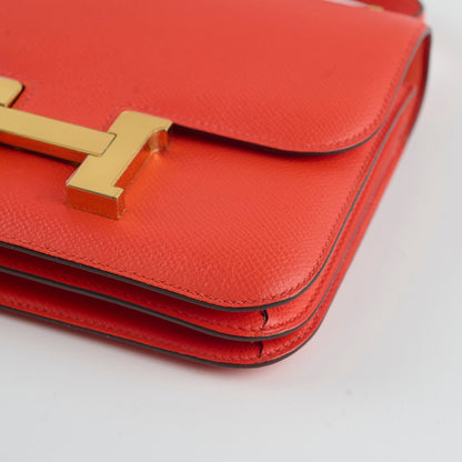 Hermes Constance 18 Epsom Orange Stamp T - photo 11