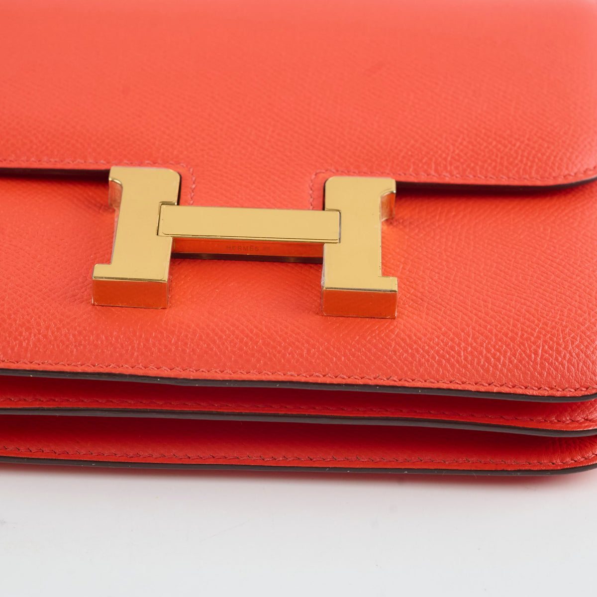 Hermes Constance 18 Epsom Orange Stamp T - photo 10
