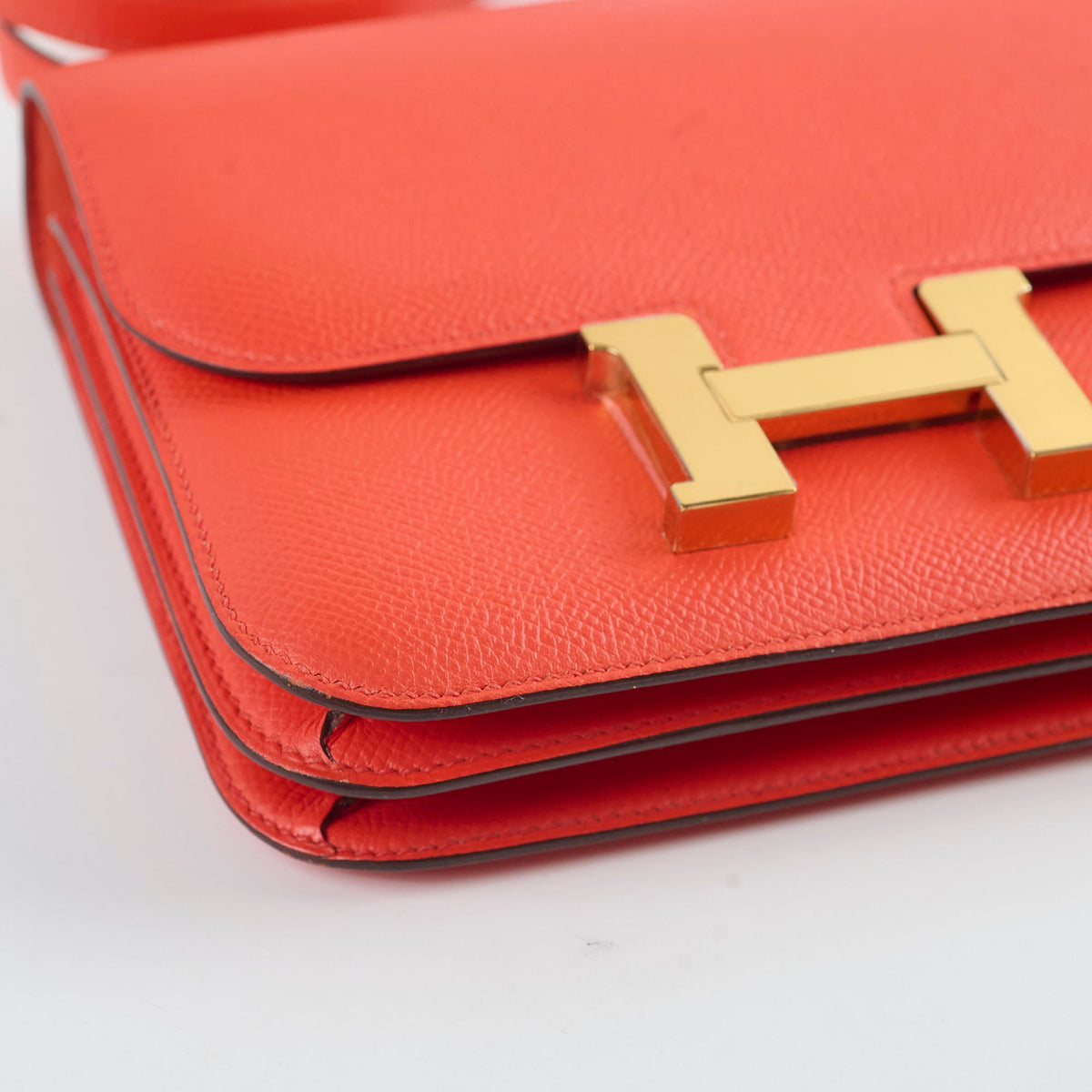 Hermes Constance 18 Epsom Orange Stamp T - photo 9