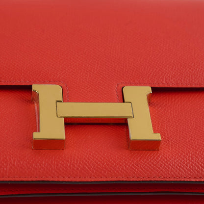 Hermes Constance 18 Epsom Orange Stamp T - photo 12