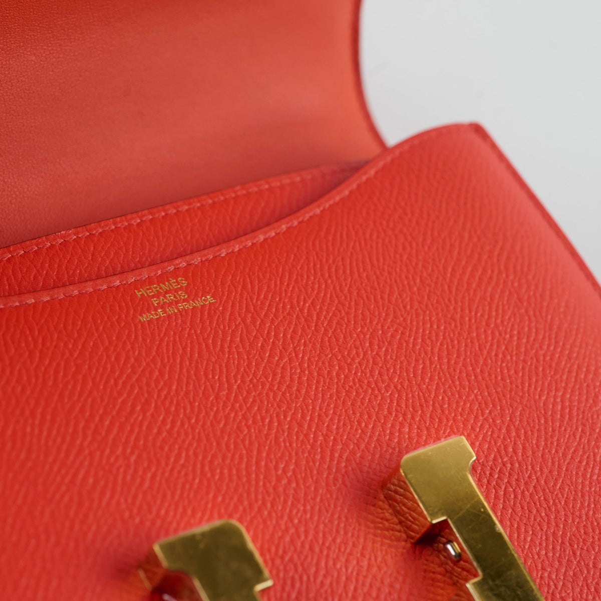 Hermes Constance 18 Epsom Orange Stamp T - photo 6
