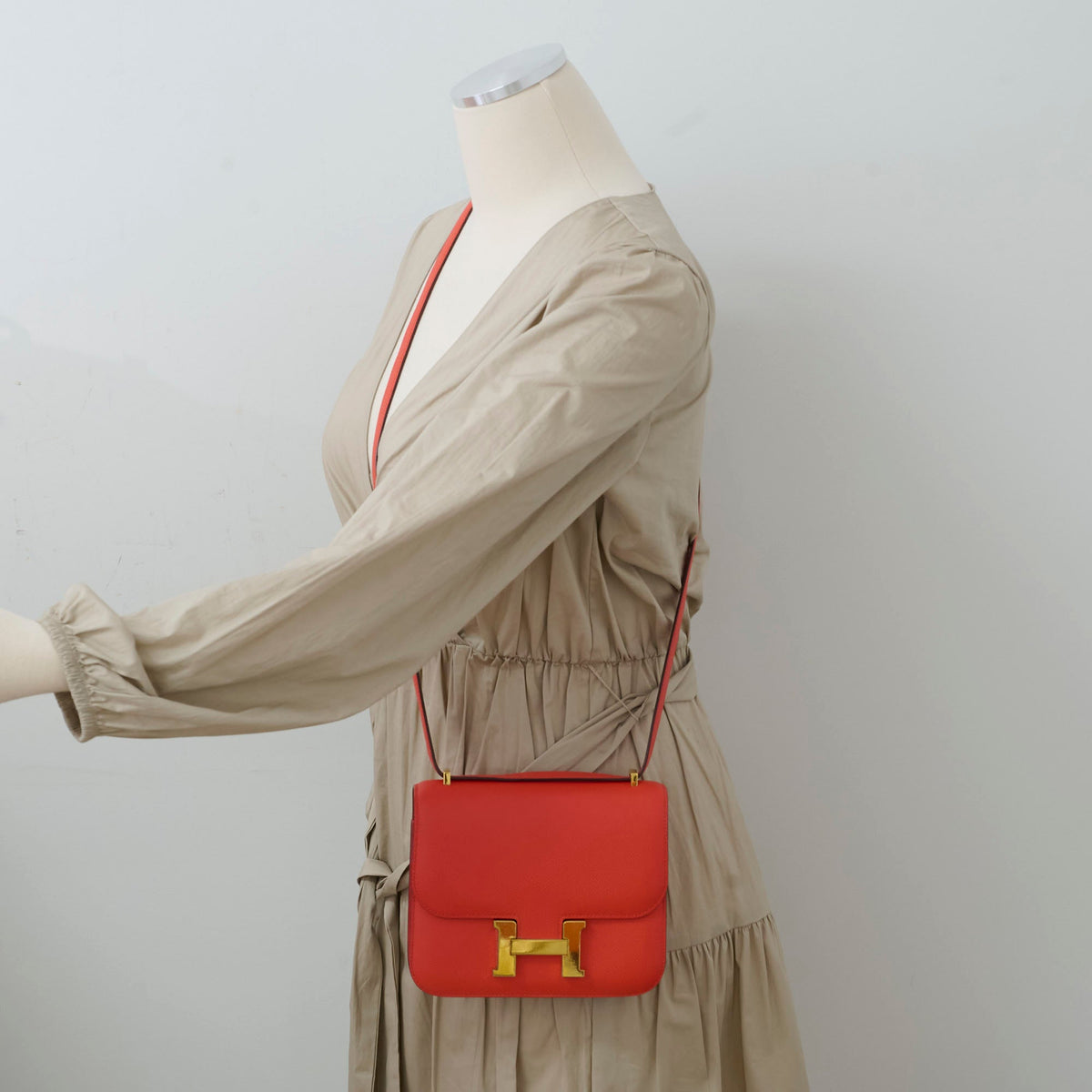 Hermes Constance 18 Epsom Orange Stamp T - photo 13