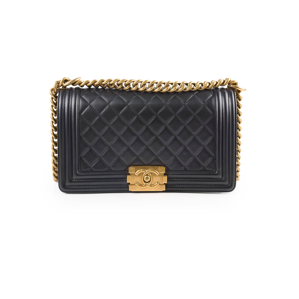Chanel Old Medium Lambskin Boy Black Series 19 - photo 1