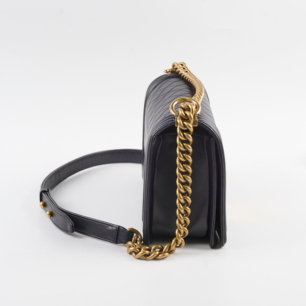 Chanel Old Medium Lambskin Boy Black Series 19 - photo 3