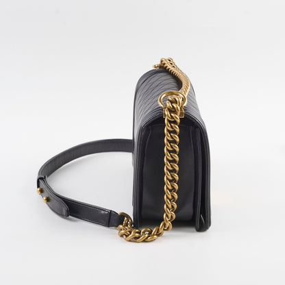 Chanel Old Medium Lambskin Boy Black Series 19 - photo 3