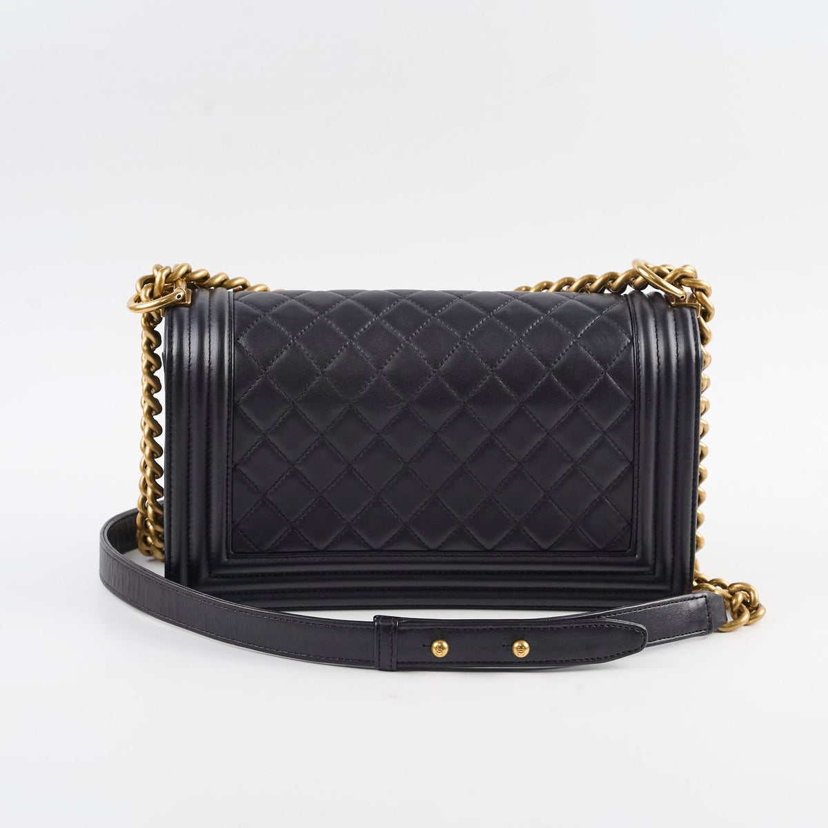 Chanel Old Medium Lambskin Boy Black Series 19 - photo 2