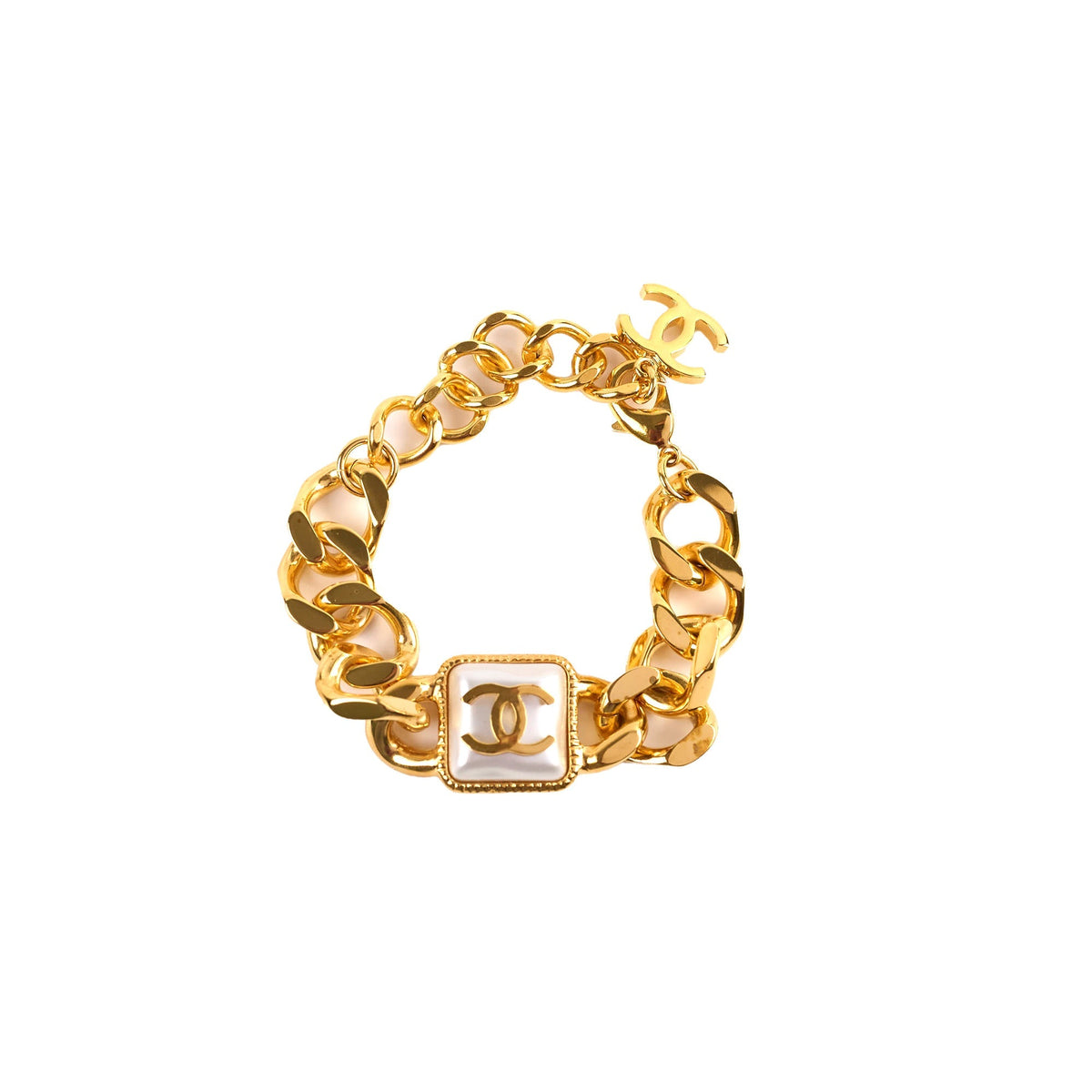 Chanel Pearl CC Chain Link Bracelet - photo 1