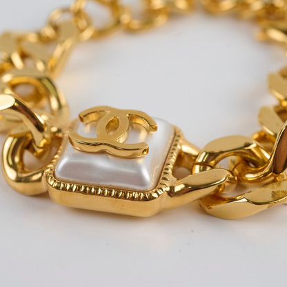 Chanel Pearl CC Chain Link Bracelet - photo 5