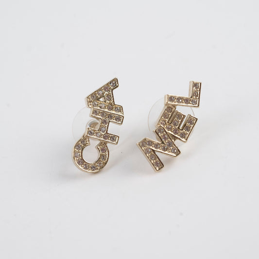 Chanel Crystal CHA-NEL Stud Earrings - photo 2
