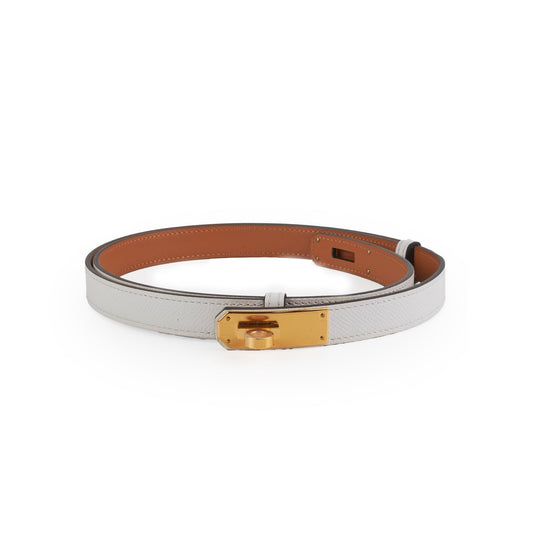 Hermes Kelly 18 Blanc Belt - photo 1