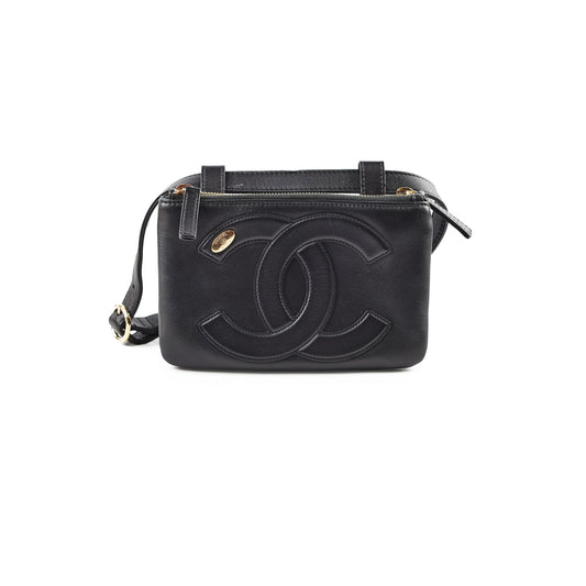 Chanel Lambskin Mania Waist Belt Black - photo 1