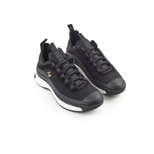 Chanel Black Sneakers Size 37.5 - photo 1