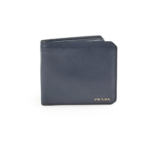 Prada Saffiano Leather Wallet Blue - photo 1
