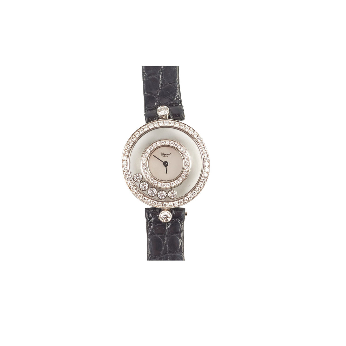 Chopard Happy Diamonds Watch Black Silver - photo 1