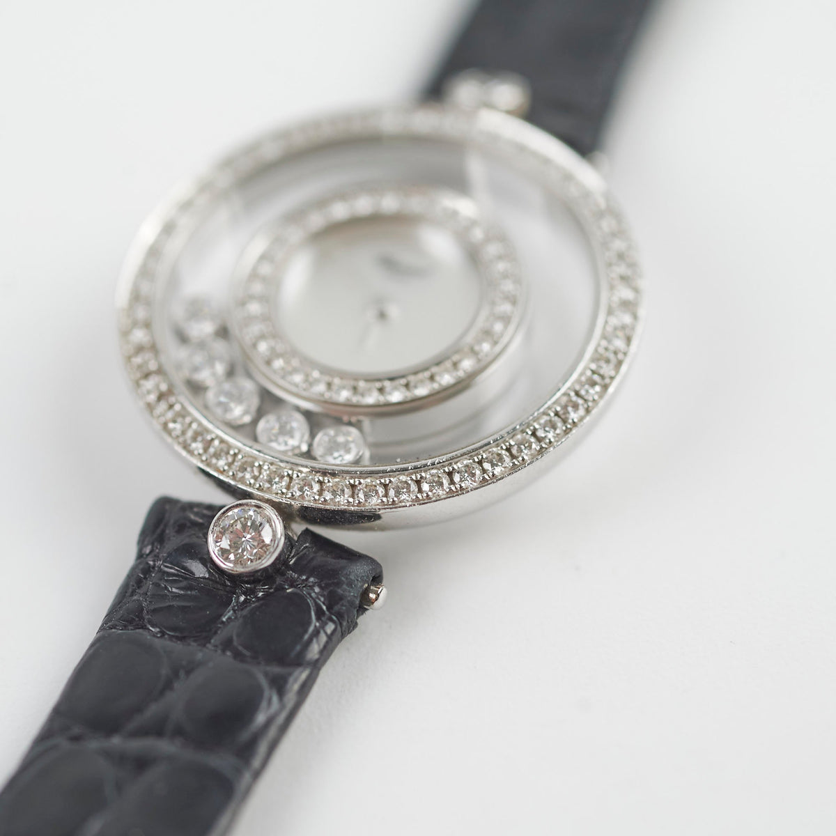 Chopard Happy Diamonds Watch Black Silver - photo 9