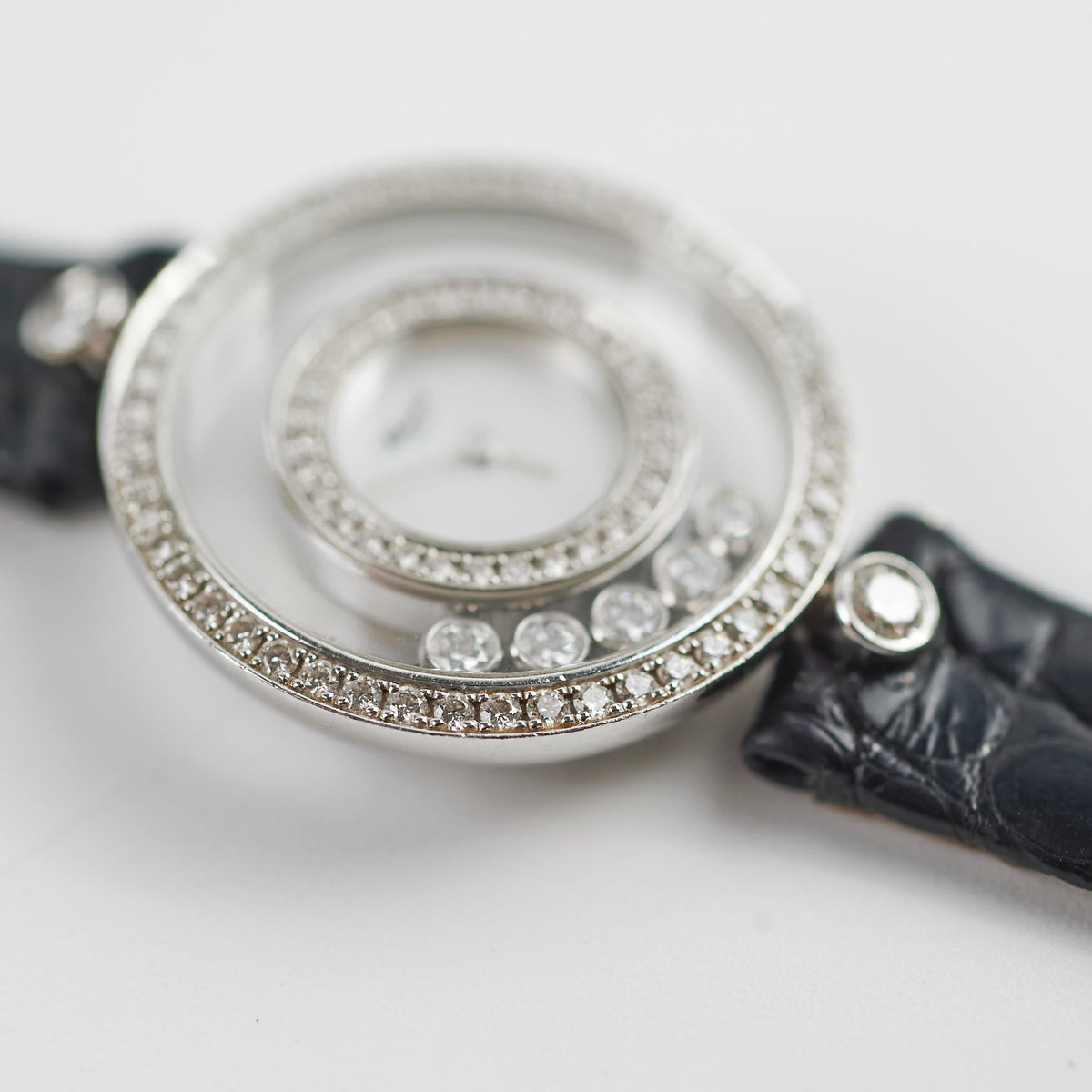 Chopard Happy Diamonds Watch Black Silver - photo 7
