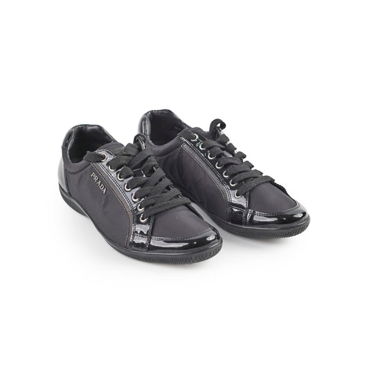 Prada Black Sneakers Nylon Saffiano 38.5 - photo 1