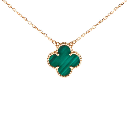 Van Cleef & Arpels VCA Vintage Alhanbra Malachite Pendant Necklace 2020 - photo 2