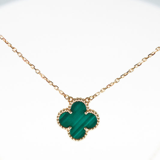 Van Cleef & Arpels VCA Vintage Alhanbra Malachite Pendant Necklace 2020 - photo 1