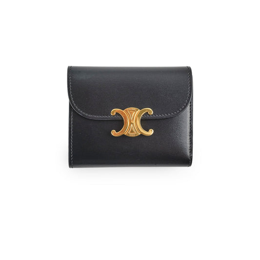 Celine Compact Wallet with Coin Triomphe in Shiny Calfskin - photo 1