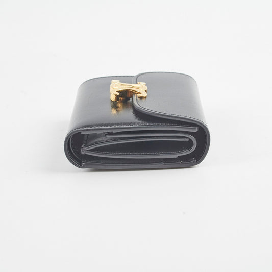 Celine Compact Wallet with Coin Triomphe in Shiny Calfskin - photo 2