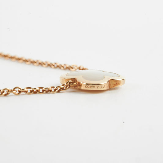 Van Cleef & Arpels Pure Alhambra Mother of pearl MOP Necklace Yellow Gold - photo 2