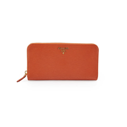 Prada Saffiano Long Wallet Orange - photo 1