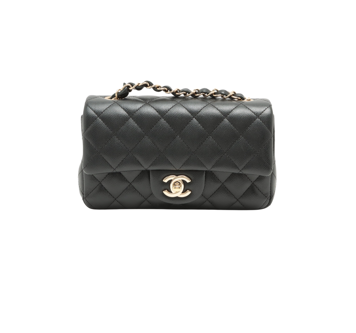 Chanel Mini Rectangular Black Caviar Crossbody Bag - photo 1