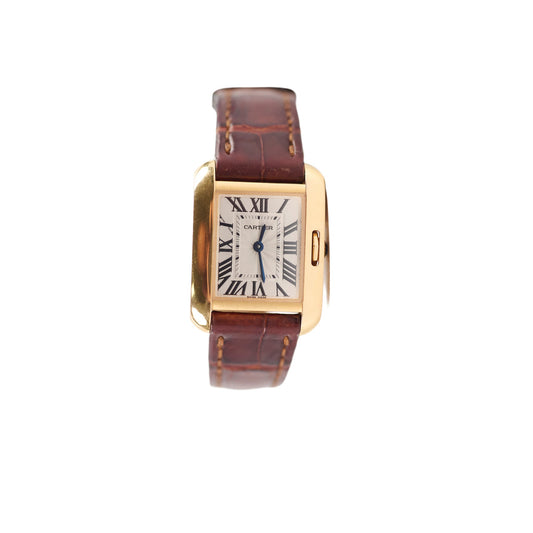Cartier Tank Anglaise SM Gold with Leather Strap Watch - W5310027 - photo 1