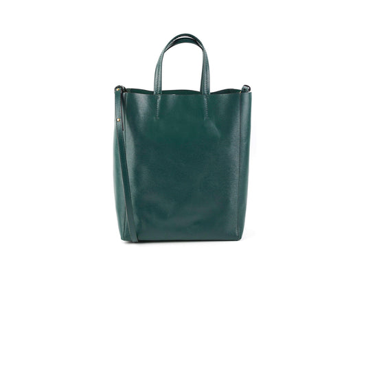 Celine Vertical Cabas Tote Small Forest Green - photo 1