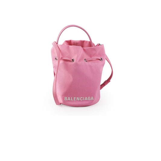 Balenciaga Nylon Wheel XS Bucket Bag Pink - photo 1