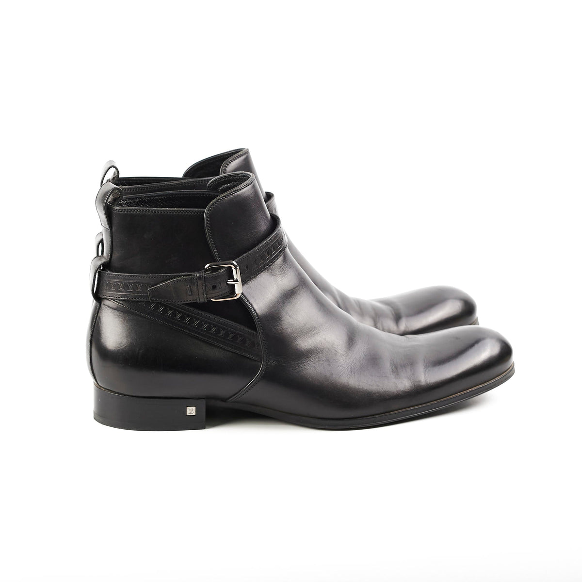Louis Vuitton Mens Black Leather Boots Size 11 (Copy) - photo 2