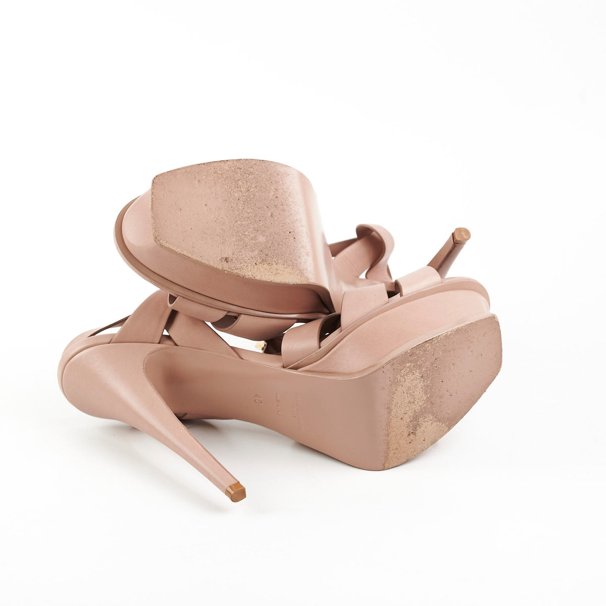 Saint Laurent Tribute Platform Heels Beige Size 40 - photo 5