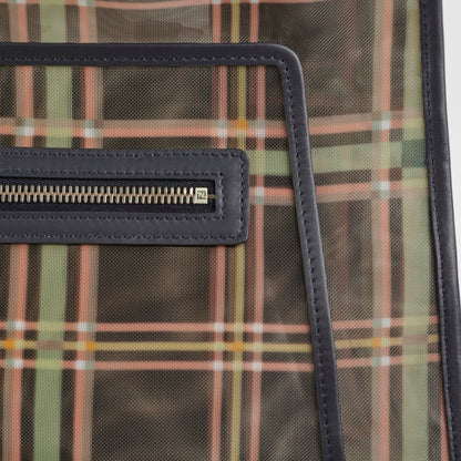 Fendi Large Mesh Plaid Shopper Tote - photo 12
