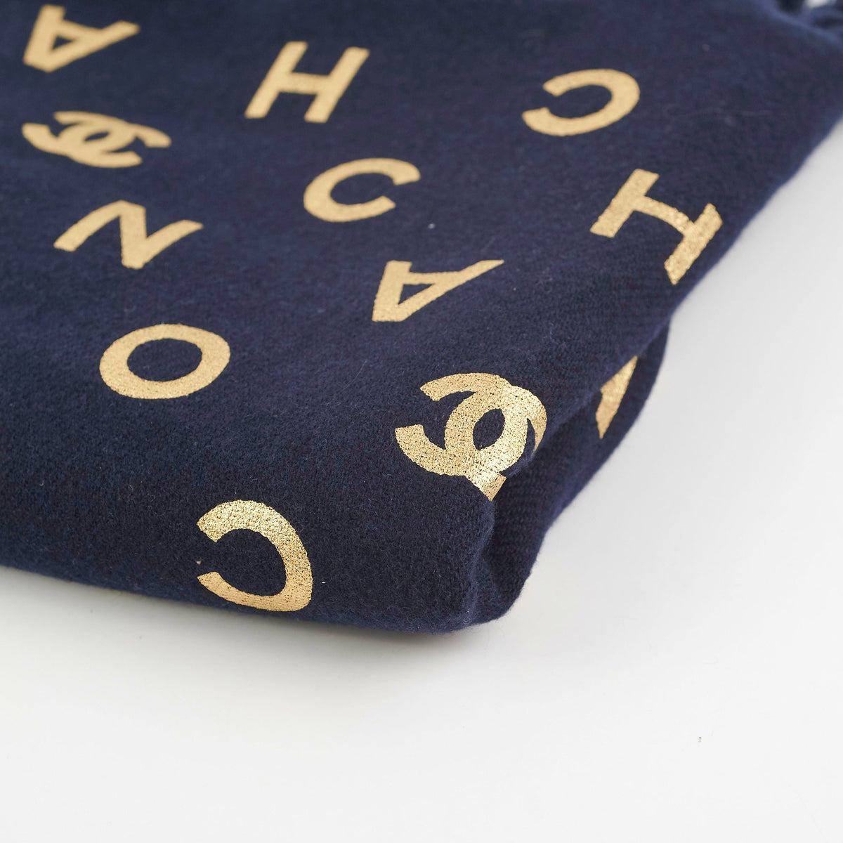 Chanel Navy Long Tassel Scarf - photo 7