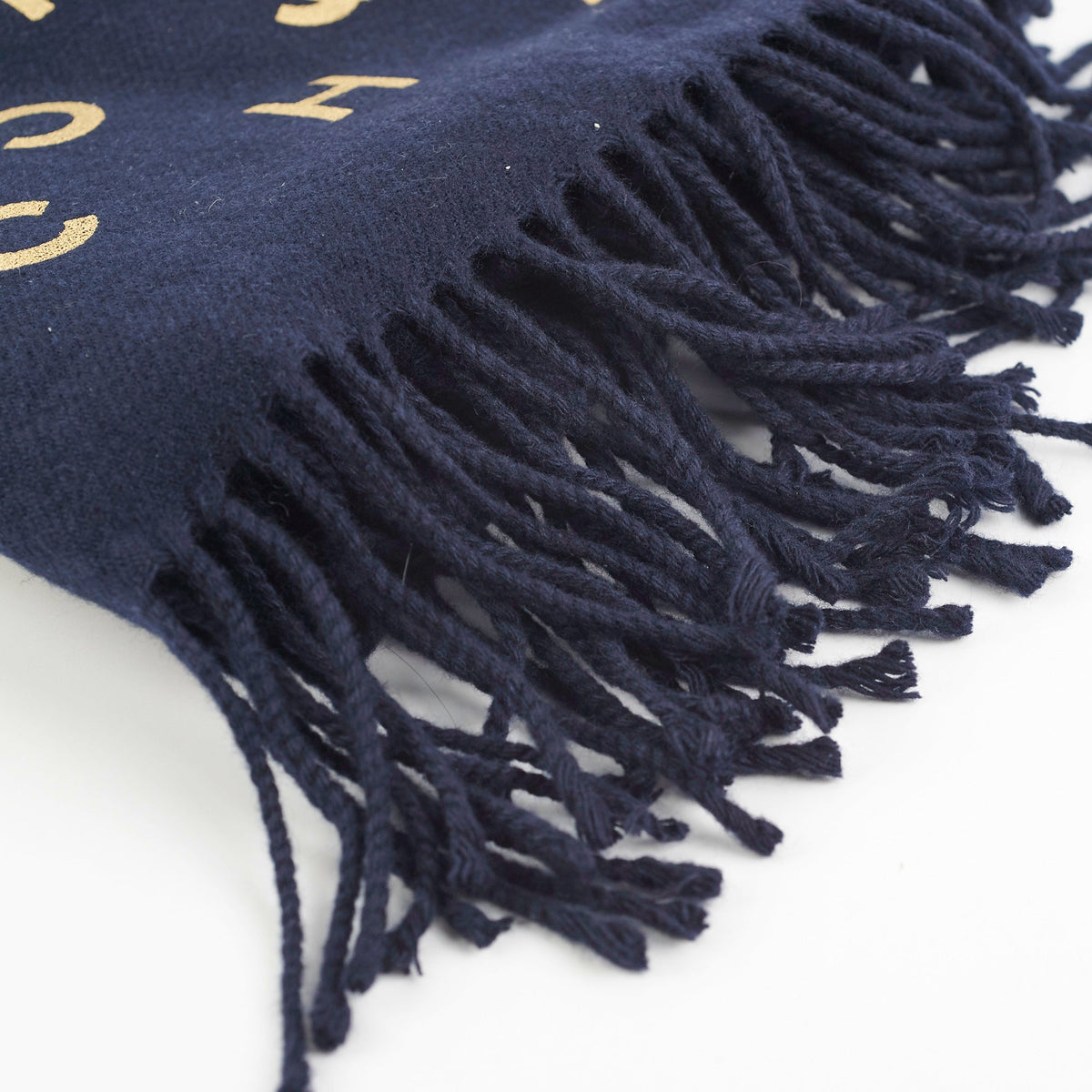 Chanel Navy Long Tassel Scarf - photo 6